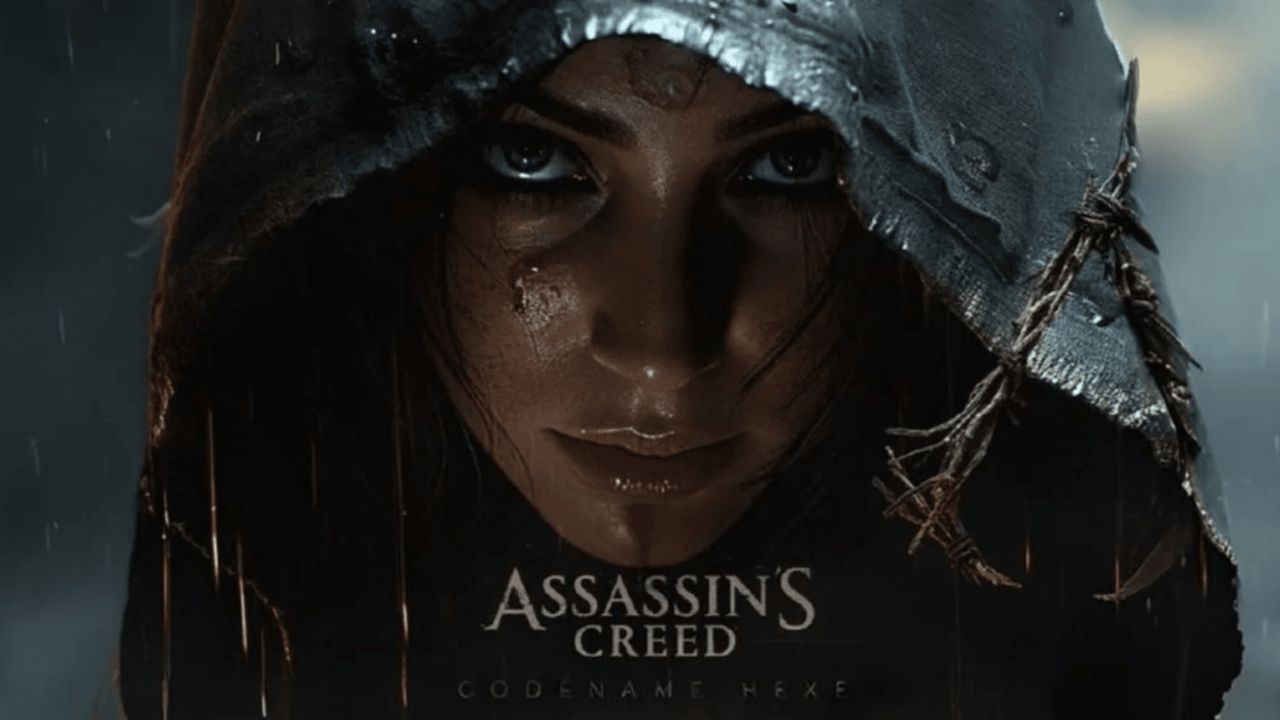 Assassin’s Creed Hexe titulný obrázok s temnou postavou v kapucni