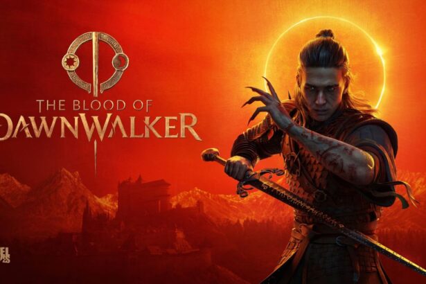 Blood of Dawnwalker titulný obrázok s hlavnou postavou Coenom v temnom upírskom RPG od Rebel Wolves.