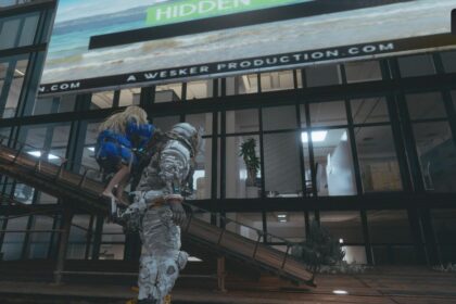 Pragmata billboard Wesker Production Resident Evil meme