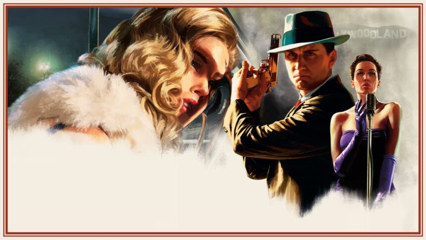 Detektív Cole Phelps z hry L.A. Noire pri vyšetrovaní v Los Angeles